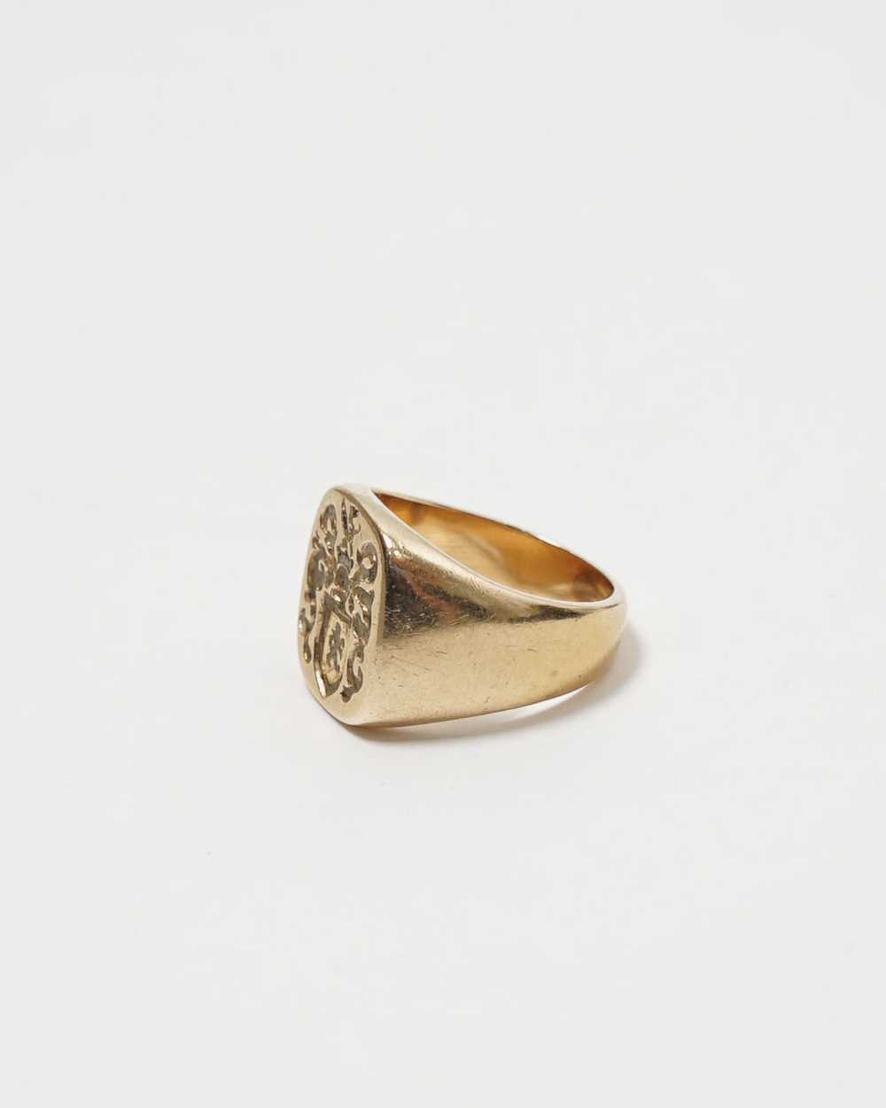 14k Gold Seal Ring / size: 7.5 - image 5