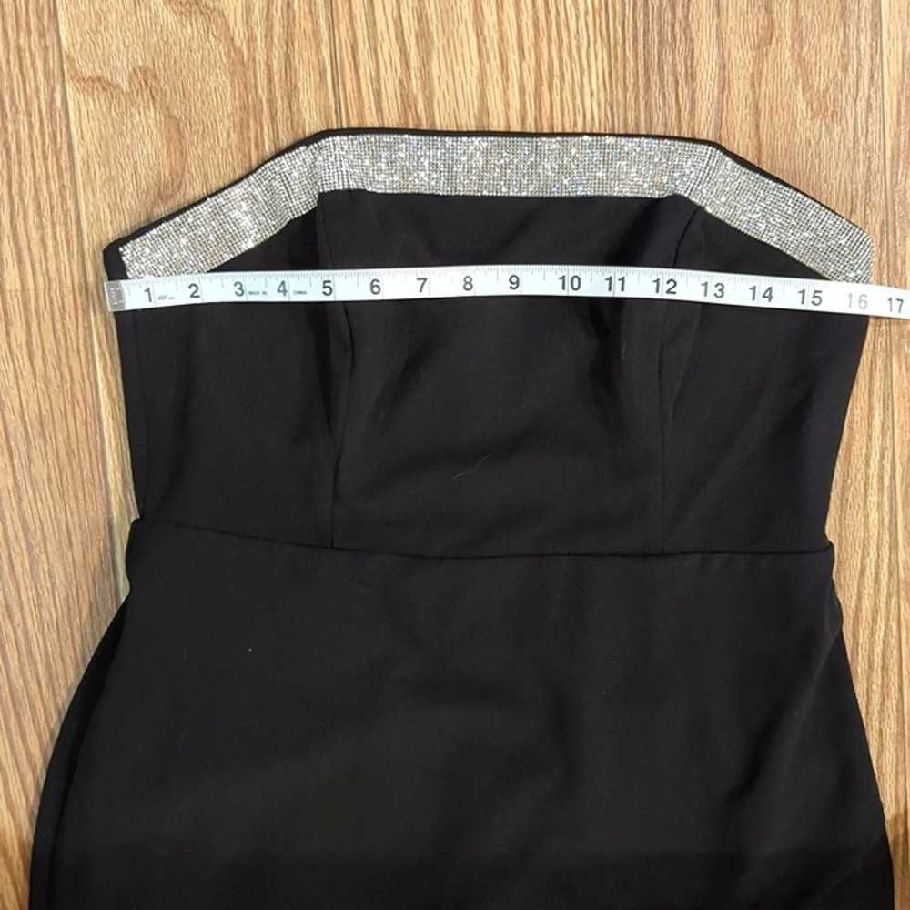Lulu's formal strapless black floor-length dress … - image 3