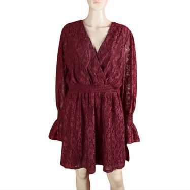 DISNEY PRINCESS LACE BURGUNDY DRESS Size XXL - image 1