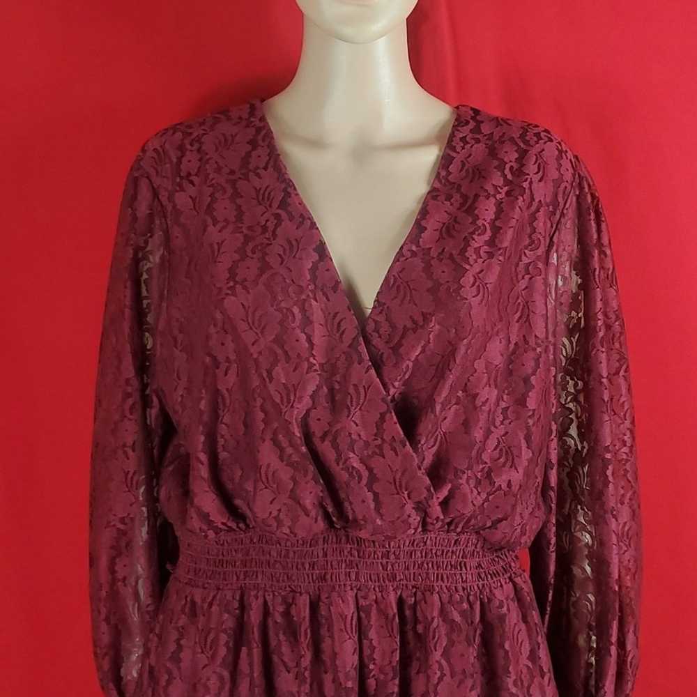 DISNEY PRINCESS LACE BURGUNDY DRESS Size XXL - image 2