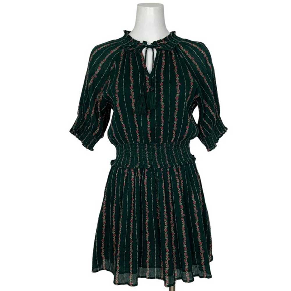 Roller Rabbit Mateaus Fiorella Dress S Green Flor… - image 1