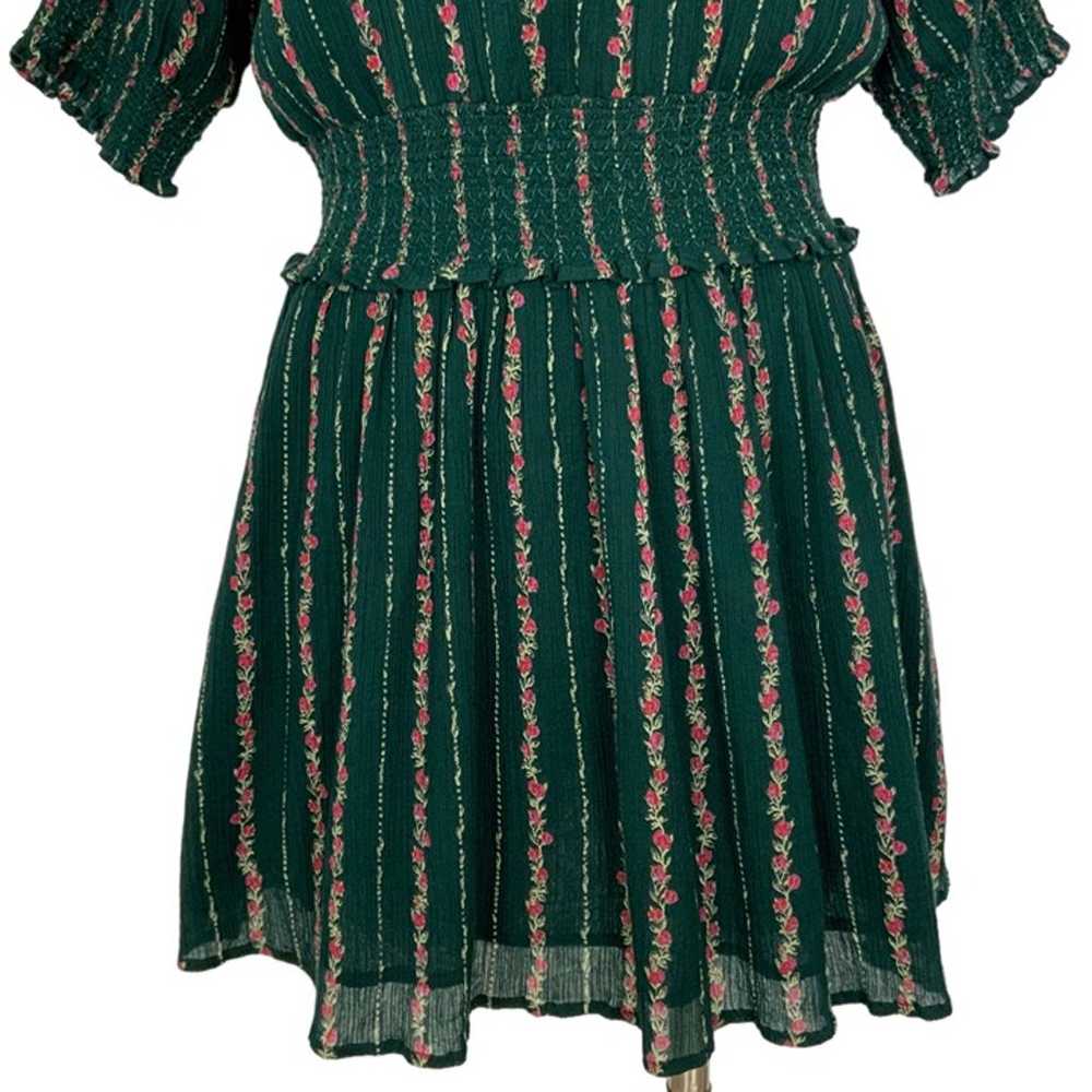 Roller Rabbit Mateaus Fiorella Dress S Green Flor… - image 9