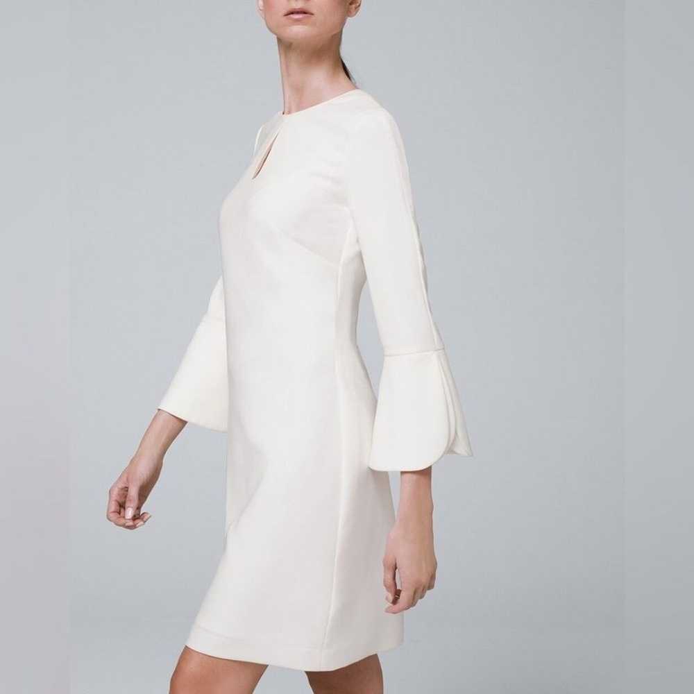 NWOT! White Petal-Sleeve Shift Dress - Size 2 - image 2