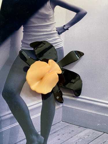 Black Orchid Resin Pin - image 1