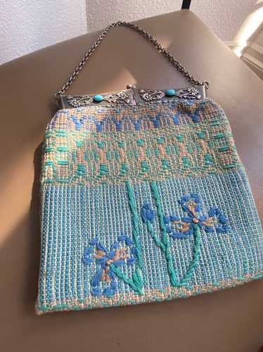 Forget-Me-Not Floral Frame Purse