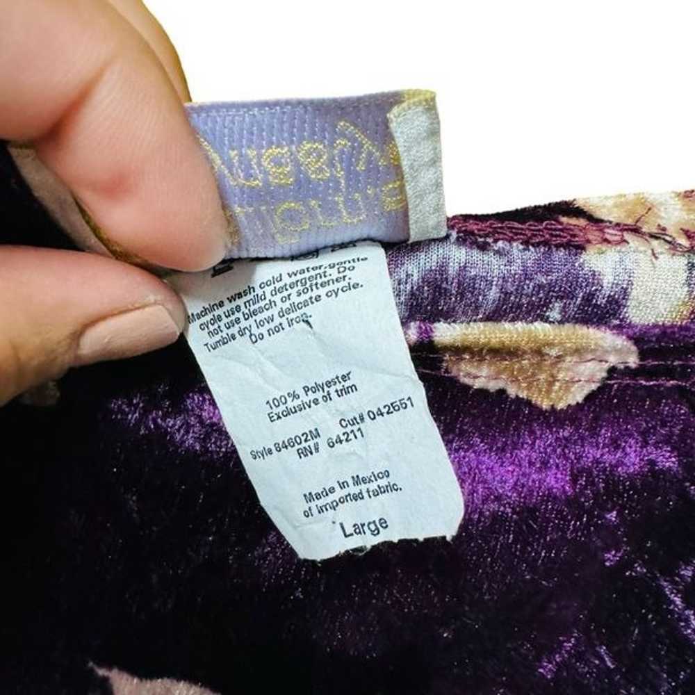 vintage velvet purple & gold floral california dy… - image 5