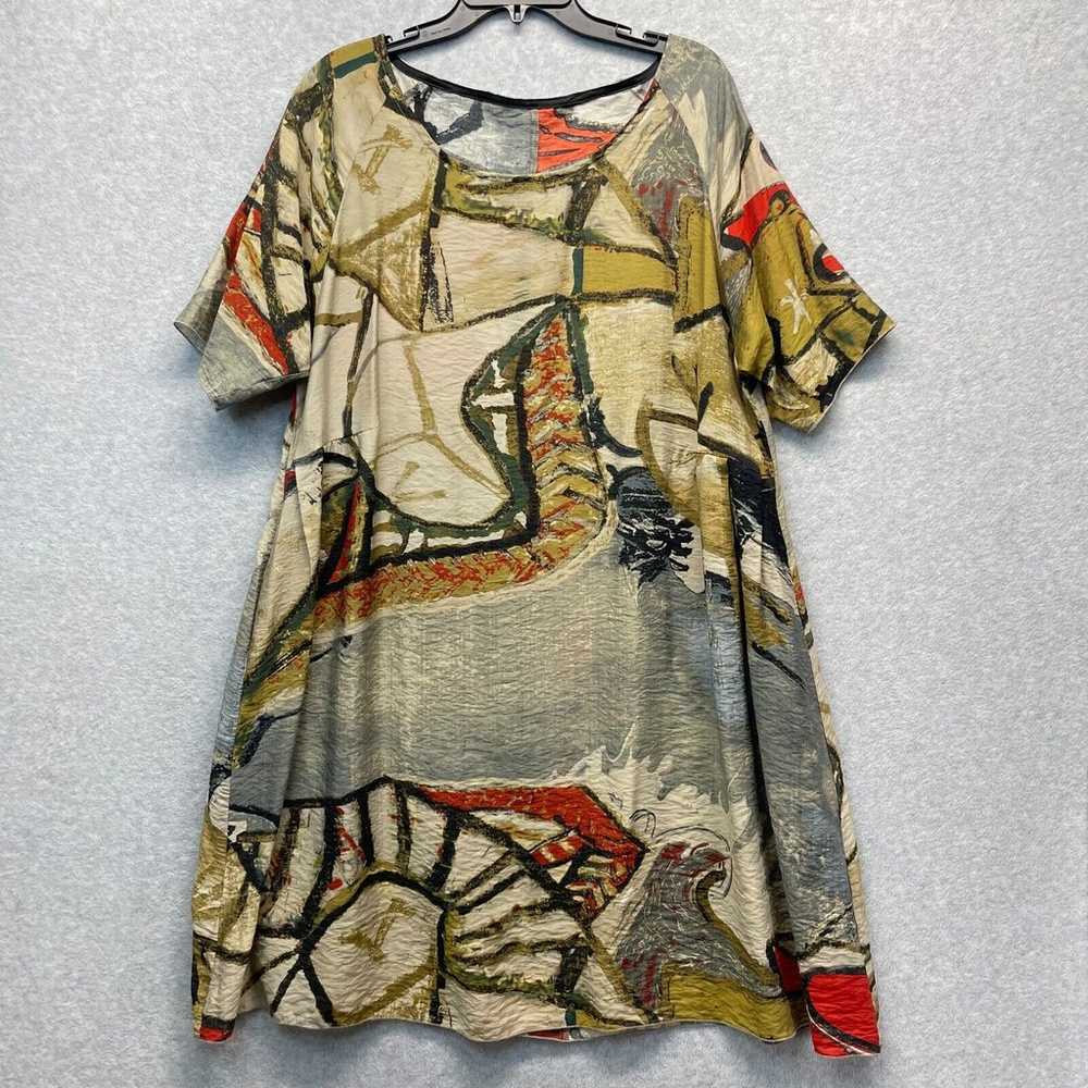 3Potato Midi Dress Womens M/L Wearable Art Abstra… - image 1