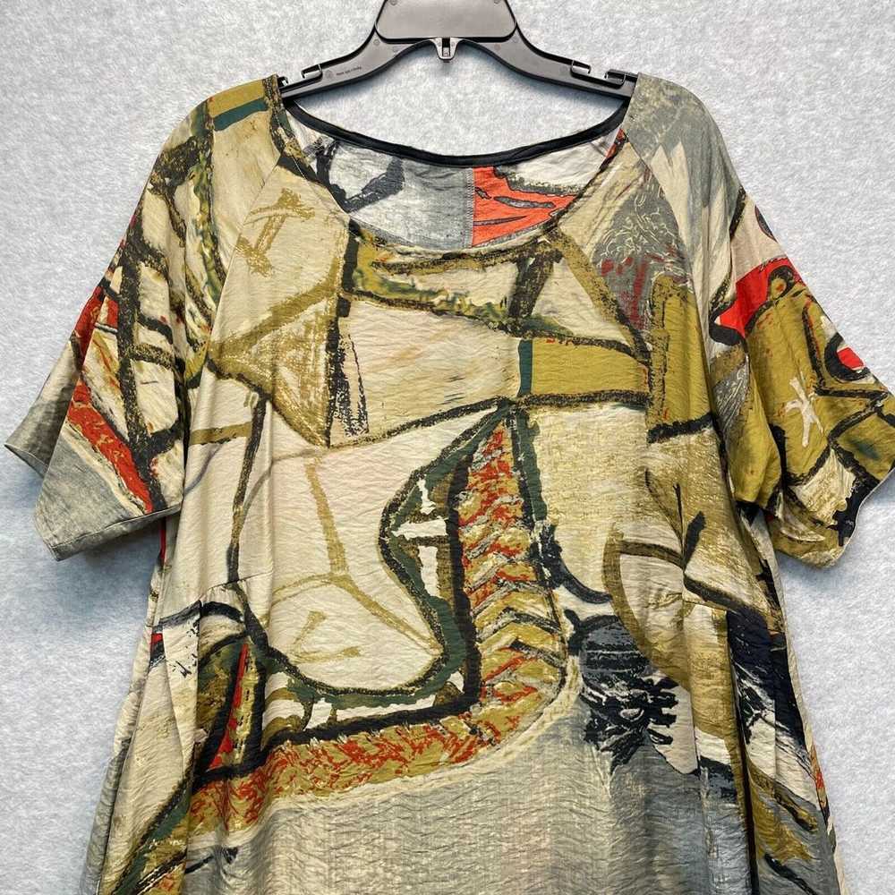 3Potato Midi Dress Womens M/L Wearable Art Abstra… - image 2