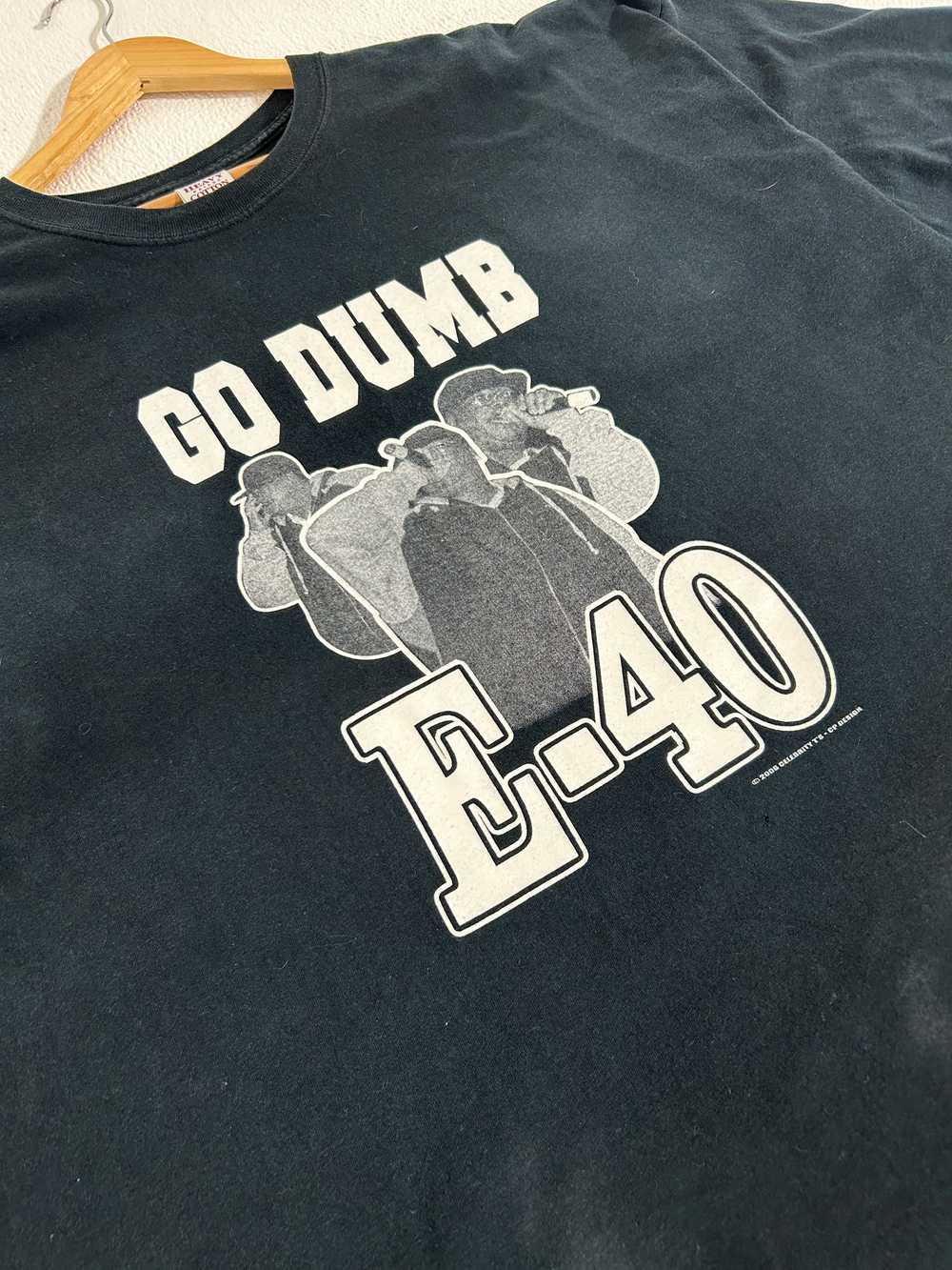 Vintage 1990's "Go Dumb" Rap E-40 Graphic Tee Sz.… - image 3