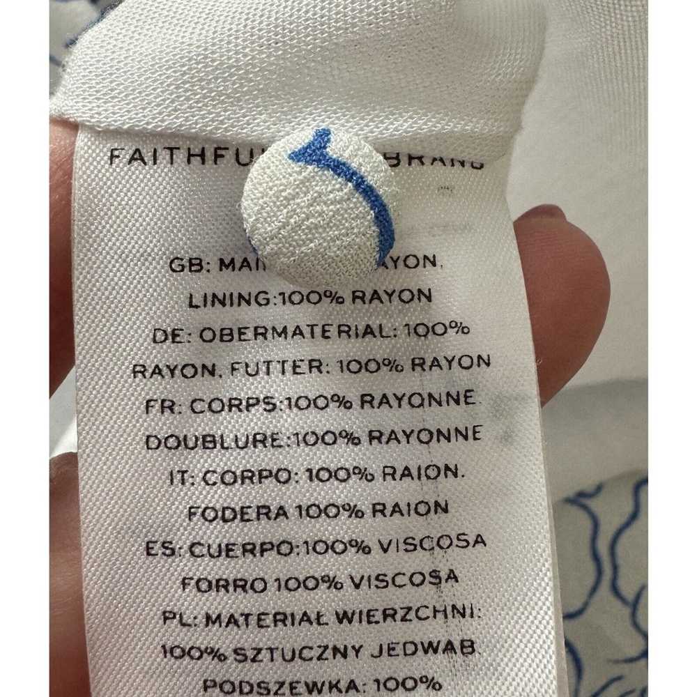 Faithfull The Brand Dress Size 6 White Blue Marti… - image 10