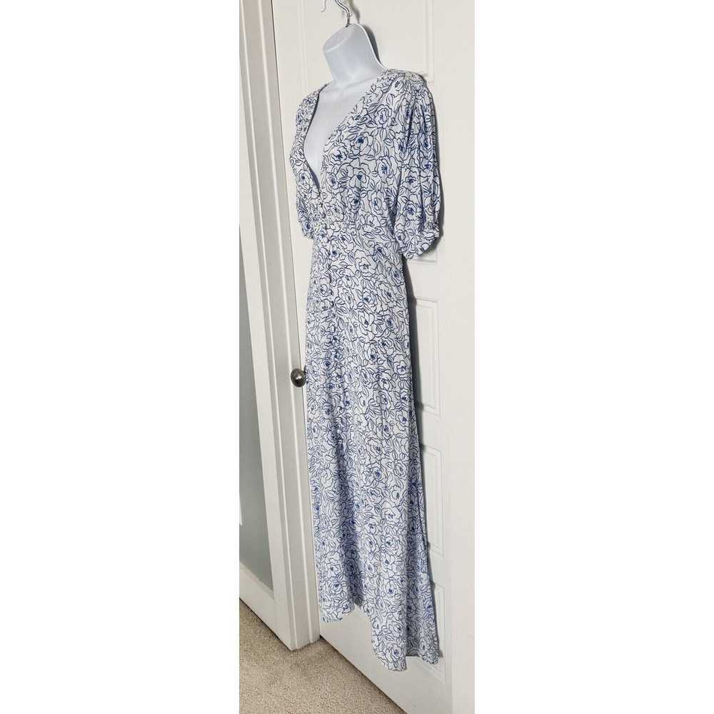 Faithfull The Brand Dress Size 6 White Blue Marti… - image 5