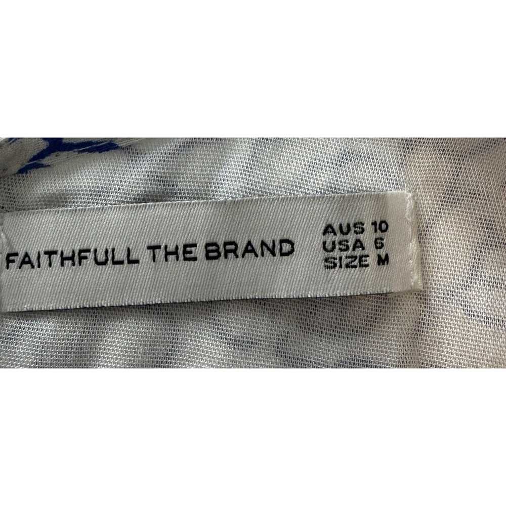 Faithfull The Brand Dress Size 6 White Blue Marti… - image 9