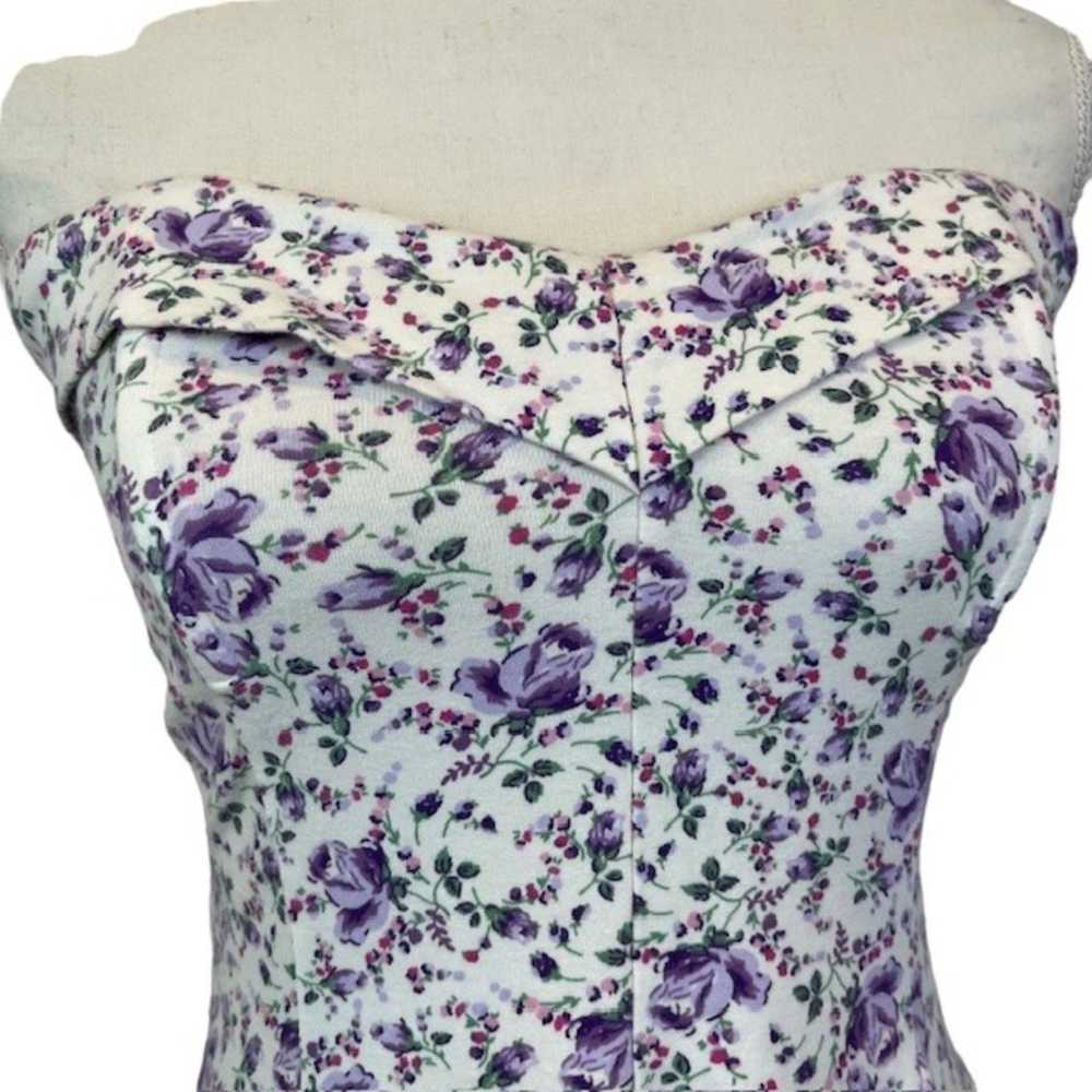 Betsey Johnson Strapless Mini Dress Pockets White… - image 2