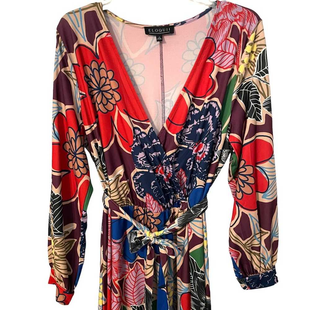 Eloquii Colorful Maxi Dress Women's Size 14 Bold … - image 3