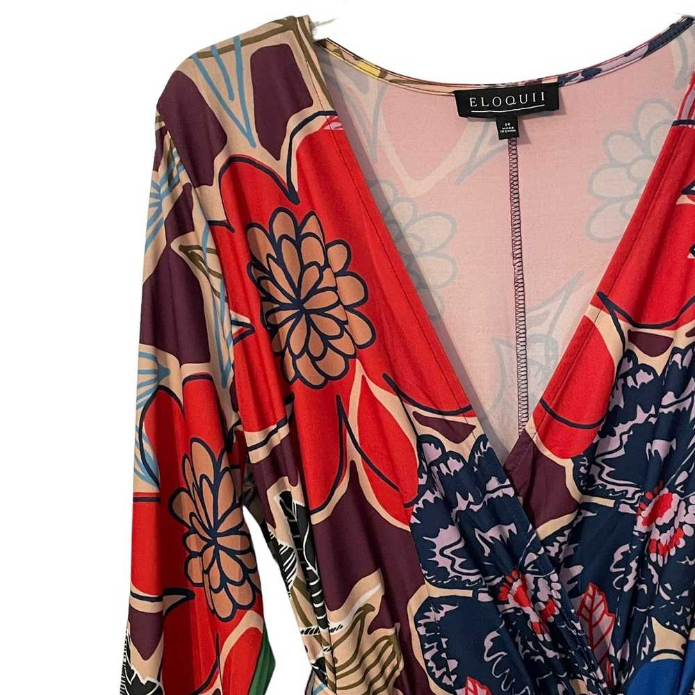 Eloquii Colorful Maxi Dress Women's Size 14 Bold … - image 4