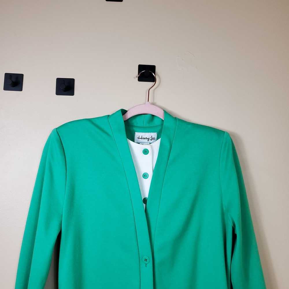 Vintage Henry Lee Belted Shirt Dress in Green Siz… - image 2