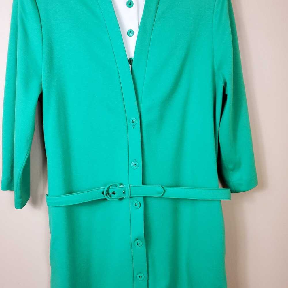 Vintage Henry Lee Belted Shirt Dress in Green Siz… - image 3