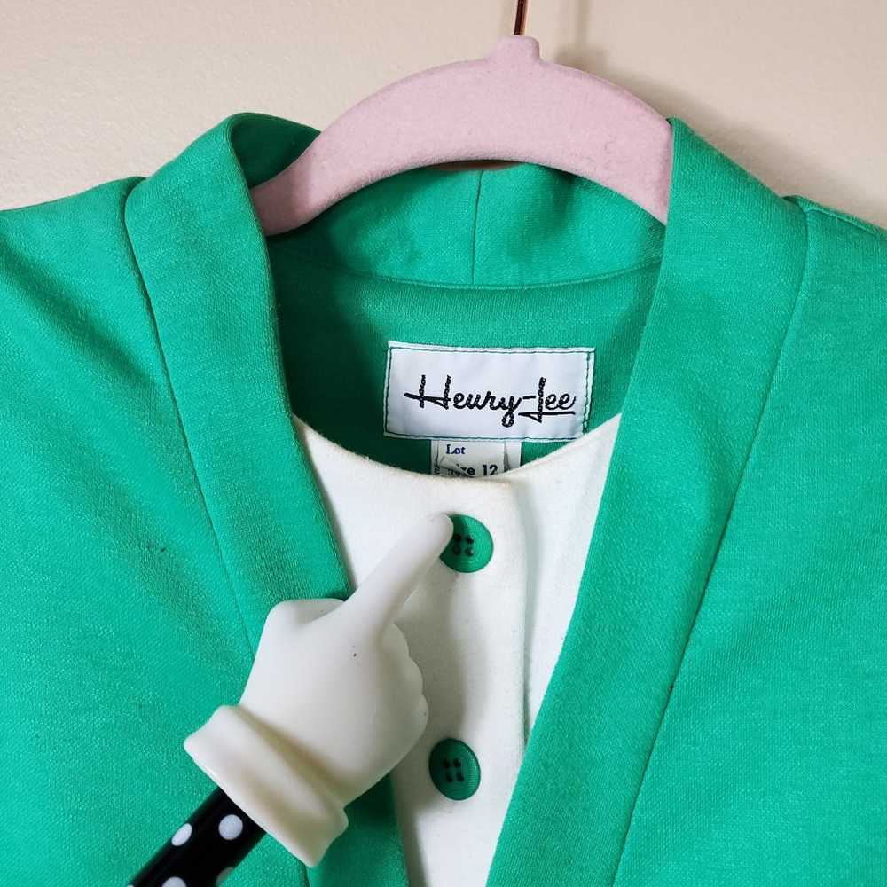 Vintage Henry Lee Belted Shirt Dress in Green Siz… - image 5