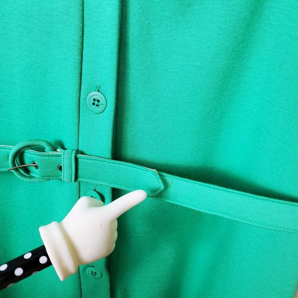 Vintage Henry Lee Belted Shirt Dress in Green Siz… - image 6