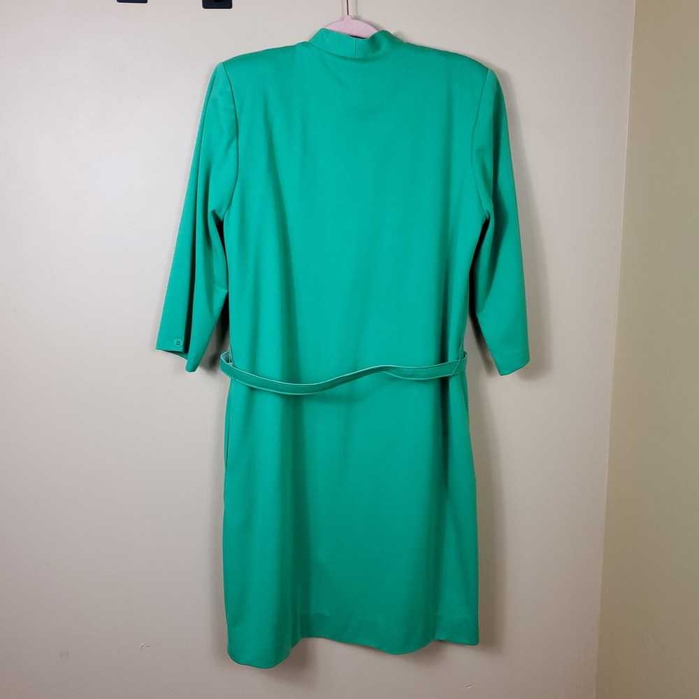 Vintage Henry Lee Belted Shirt Dress in Green Siz… - image 9