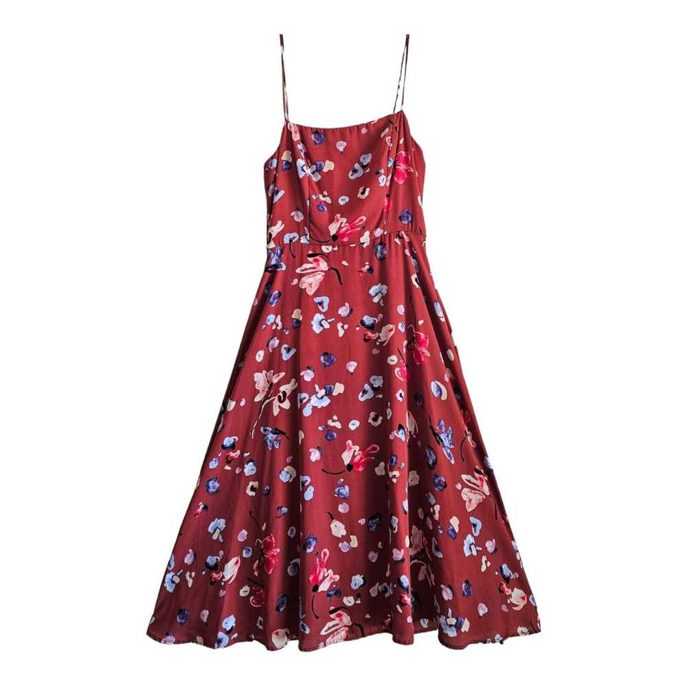 ANTHROPOLOGIE HUTCH Size 2 Declan Dress Rust Flor… - image 1