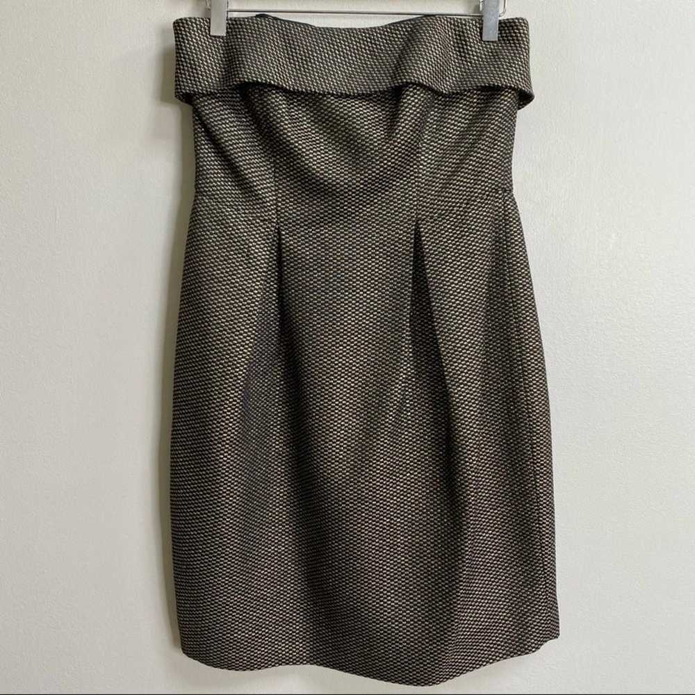Shoshanna Black & Gold Adele Strapless Dress Size… - image 4