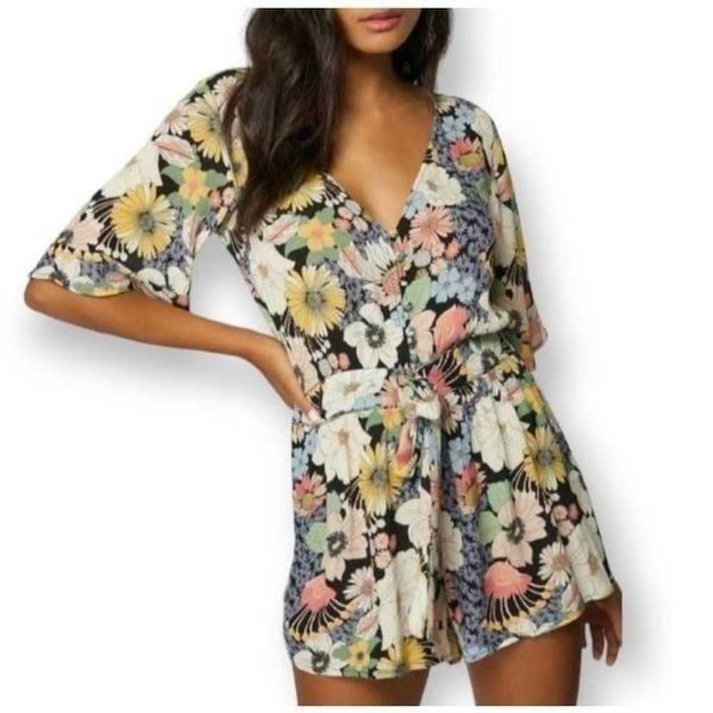 O'Neill KYRIE ROMPER BLACK MULTICOLOR FLORAL ROMP… - image 1