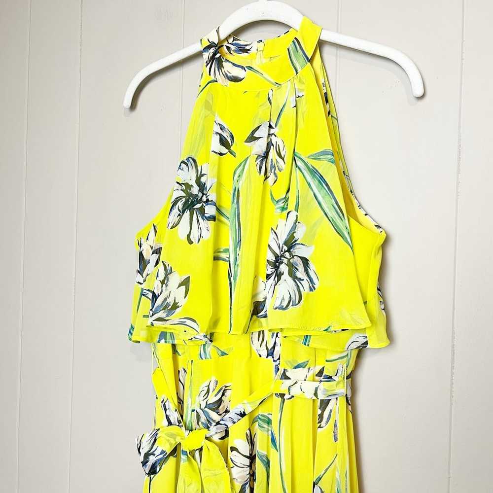 Eliza J The Good Stuff Yellow Floral Dress 10 hig… - image 4