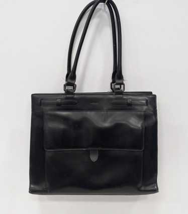 Lodis Black Leather Tote Bag