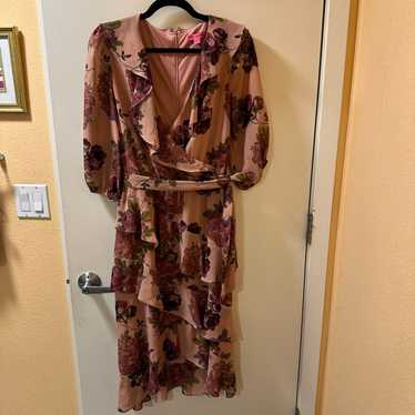 Betsey Johnson floral ruffle dress - 8