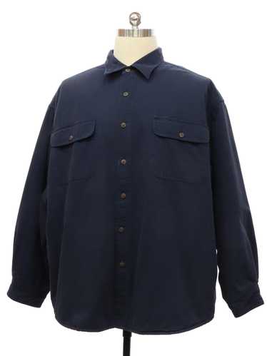 1990's Puritan Mens Dark Blue Flannel Lined Field 