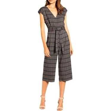 Anthro Bishop+Young  Front Tie Plaid Cropped Jump… - image 1