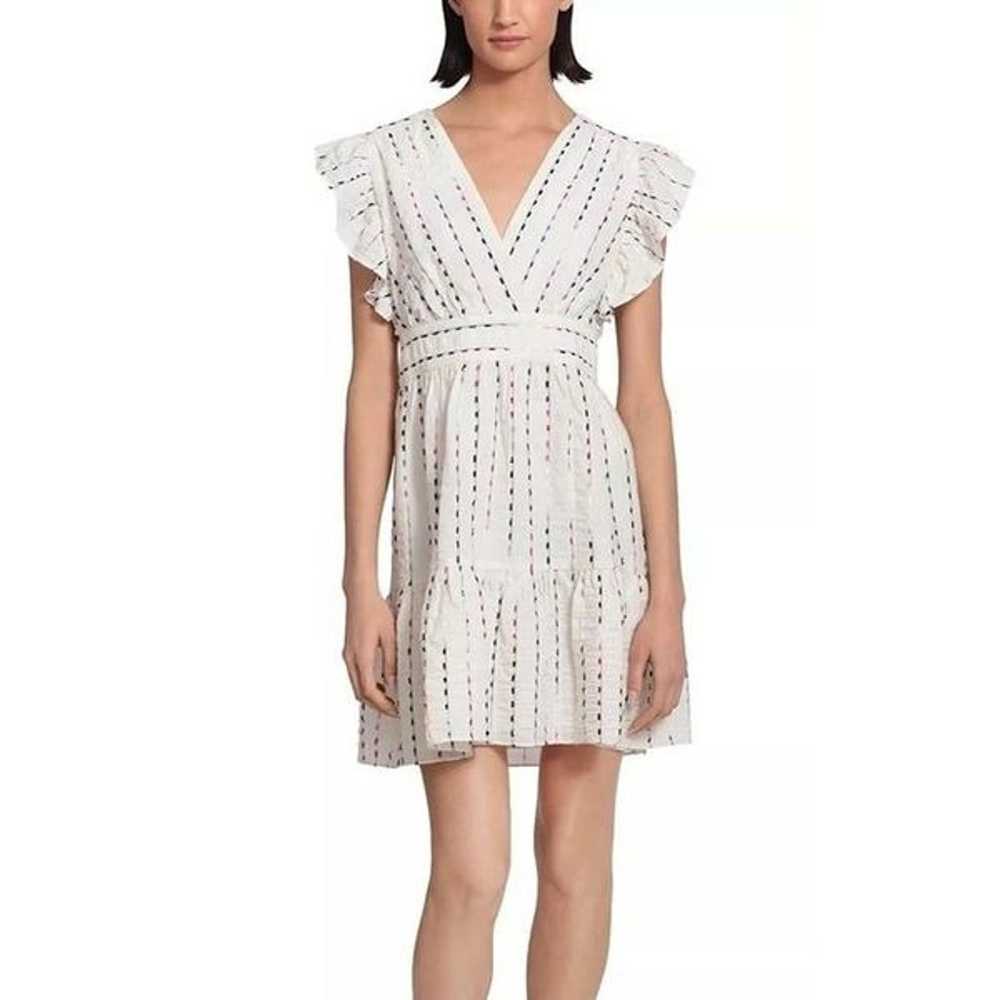 Donna Morgan Flutter-Sleeve Two-Tier Mini Dress i… - image 1