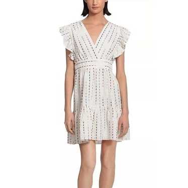 Donna Morgan Flutter-Sleeve Two-Tier Mini Dress i… - image 1