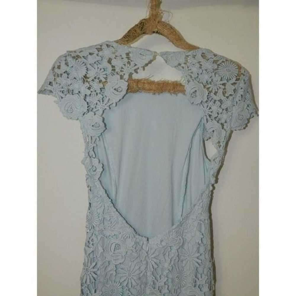 Lulu's Romance Language Dress Light Blue Lace Ope… - image 4