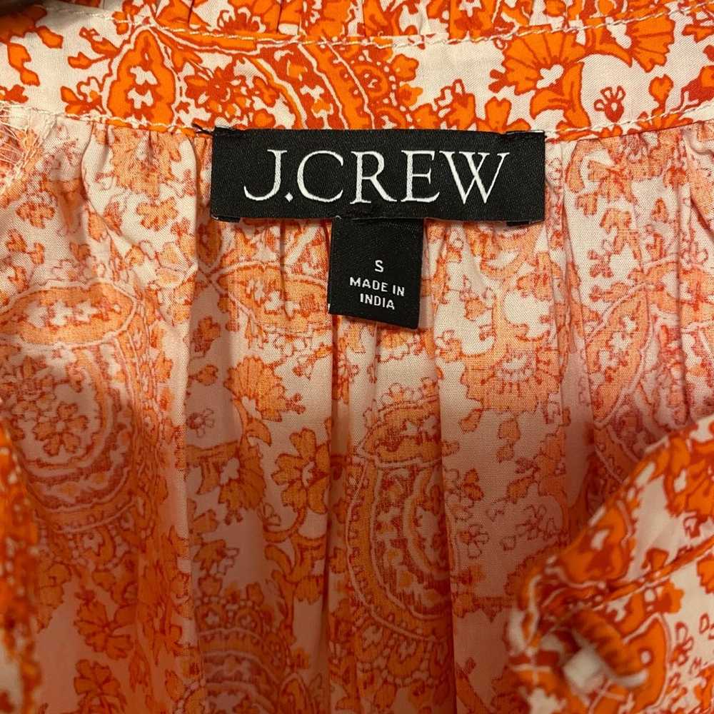 J. Crew Ruffle Collar Cotton Poplin Dress.  Size … - image 4