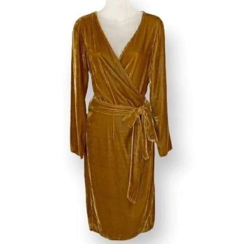 Free People x CP Shades Once Dance Gold Wrap Dres… - image 1