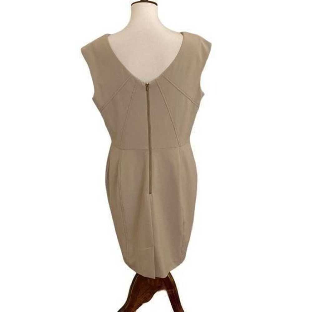 Calvin Klein Beige Sleeveless Sheath Dress Size 14 - image 2