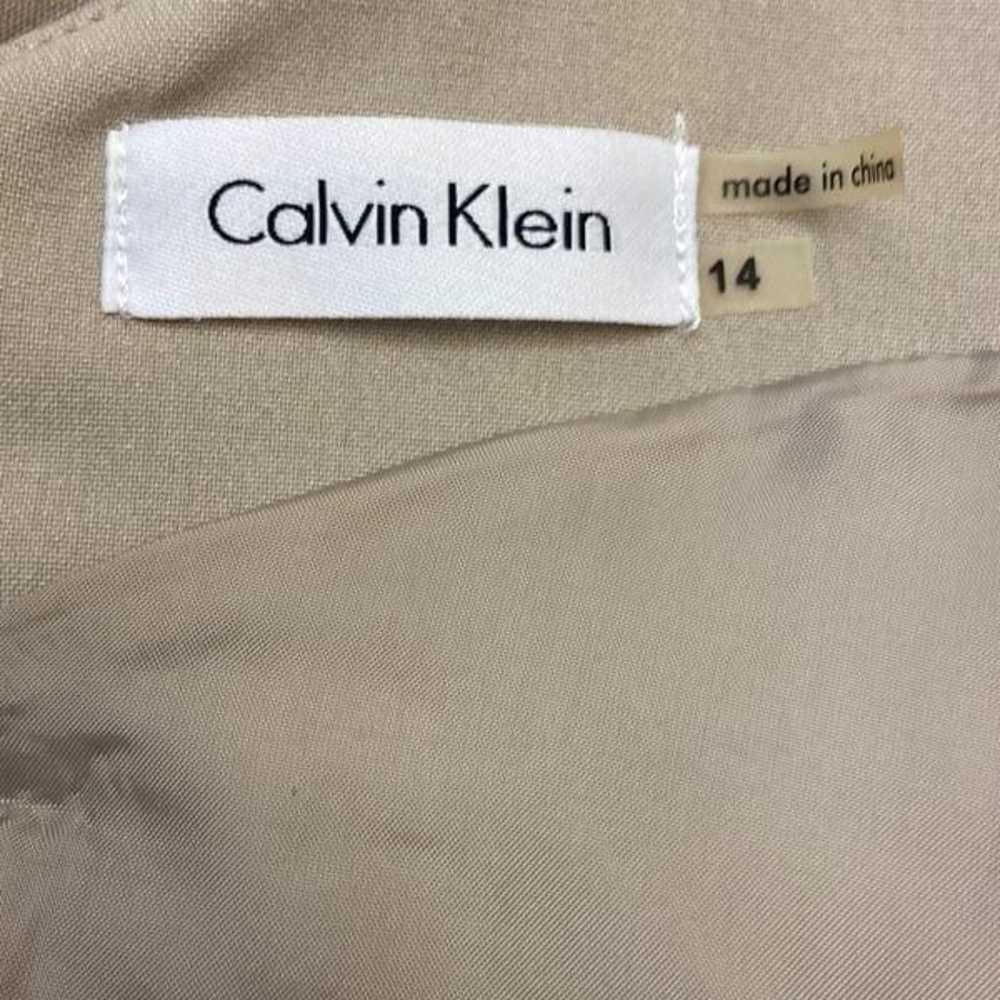 Calvin Klein Beige Sleeveless Sheath Dress Size 14 - image 3