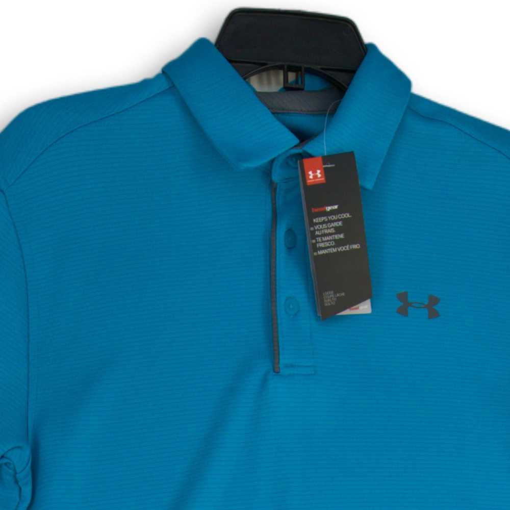 NWT Under Armour Mens Blue Short Sleeve Collared … - image 4