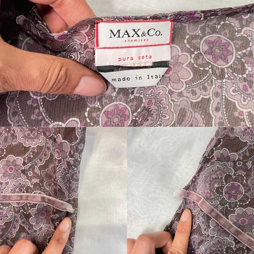 Made in Italy - Vintage Y2K Max&Co purple silk me… - image 10