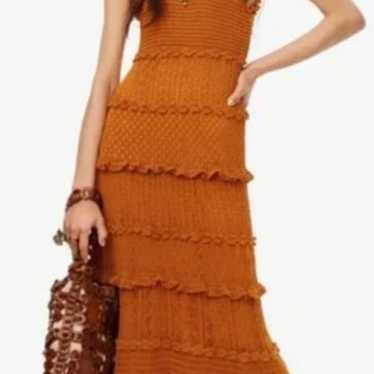 ZARA crochet maxi dress