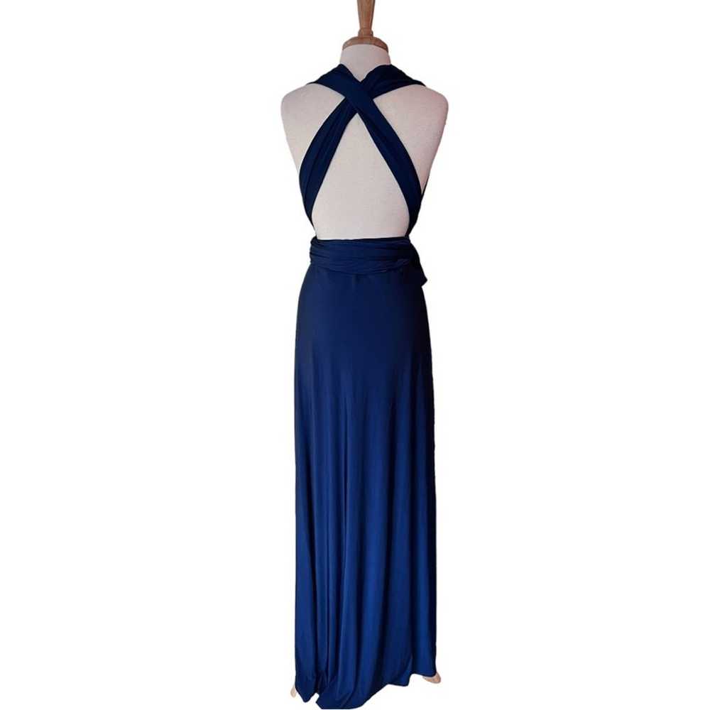 LULUS Tricks of the Trade Navy Blue Maxi Dress Ne… - image 5