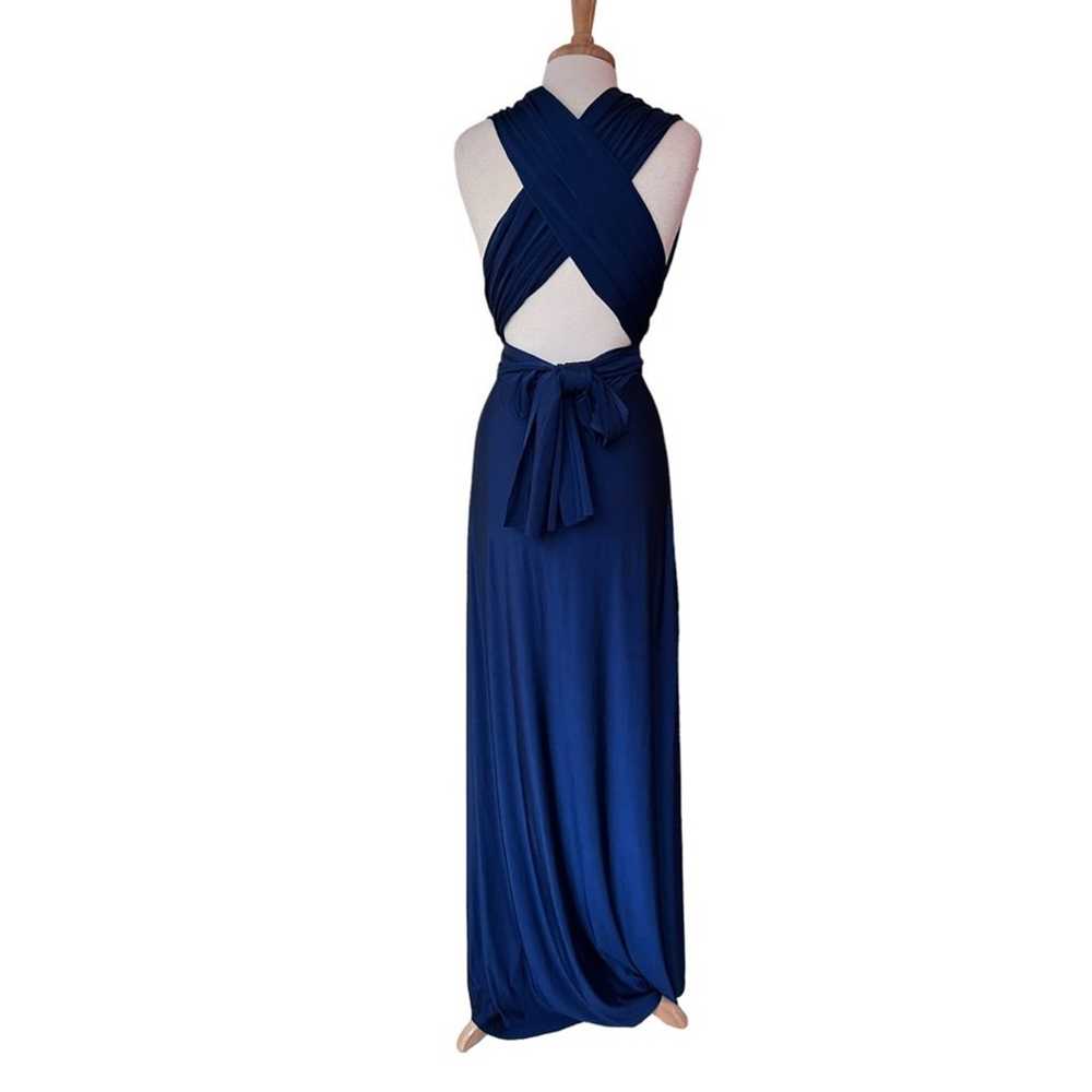 LULUS Tricks of the Trade Navy Blue Maxi Dress Ne… - image 7
