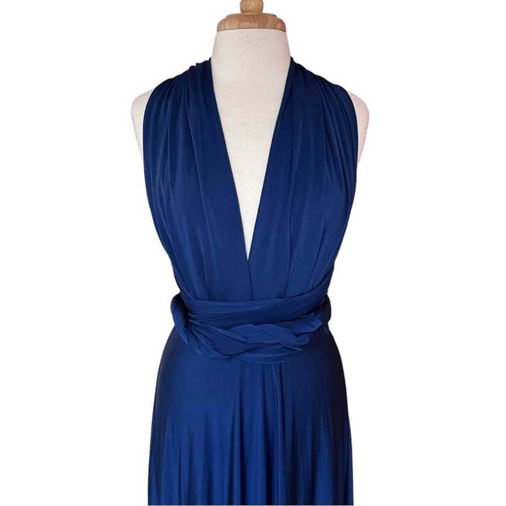 LULUS Tricks of the Trade Navy Blue Maxi Dress Ne… - image 8