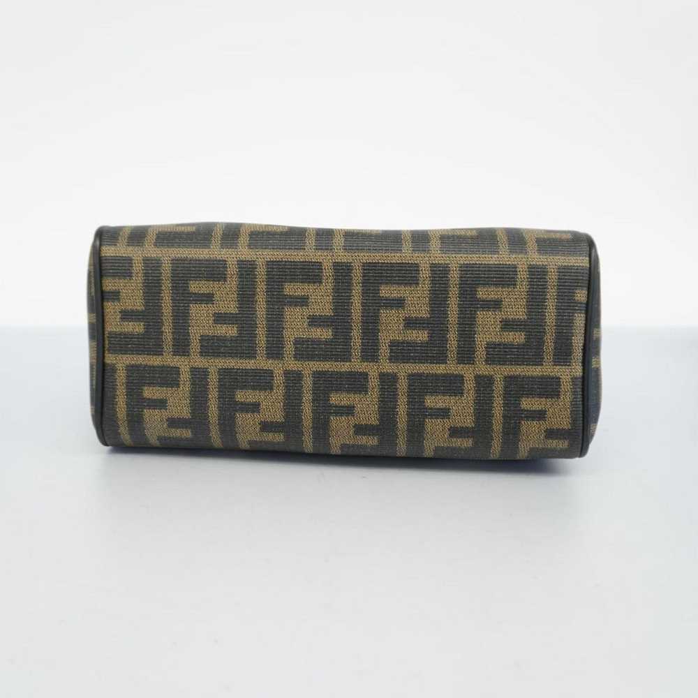 Fendi Fendi handbag Zucca leather brown black lad… - image 3