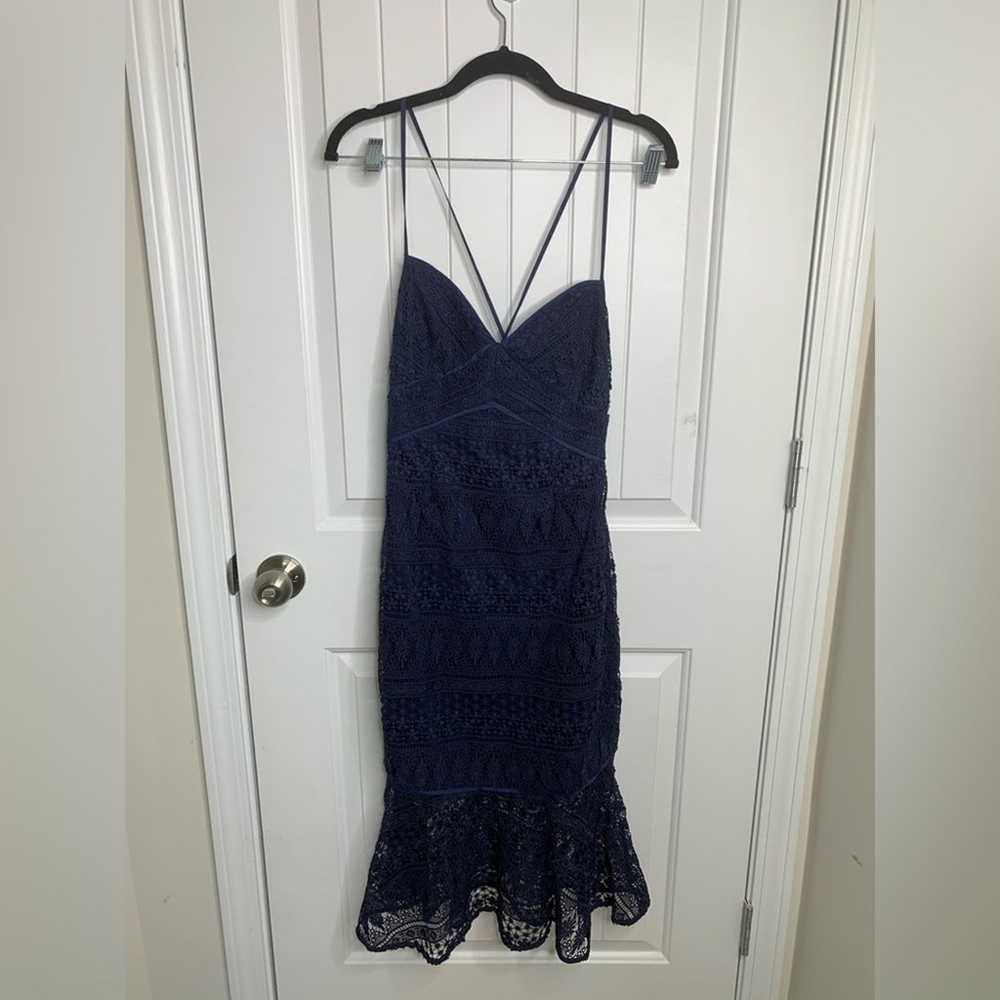 Likely Revolve navy blue lace crochet darby cockt… - image 2