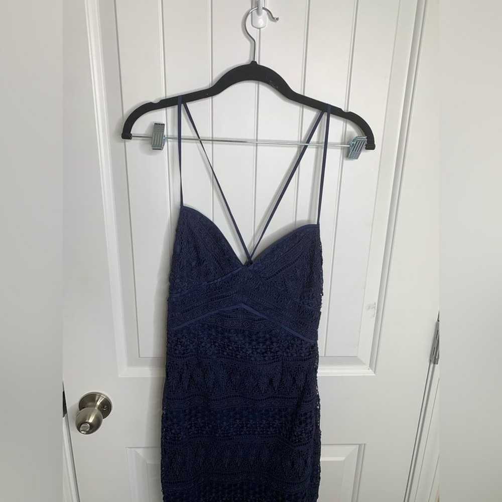 Likely Revolve navy blue lace crochet darby cockt… - image 3