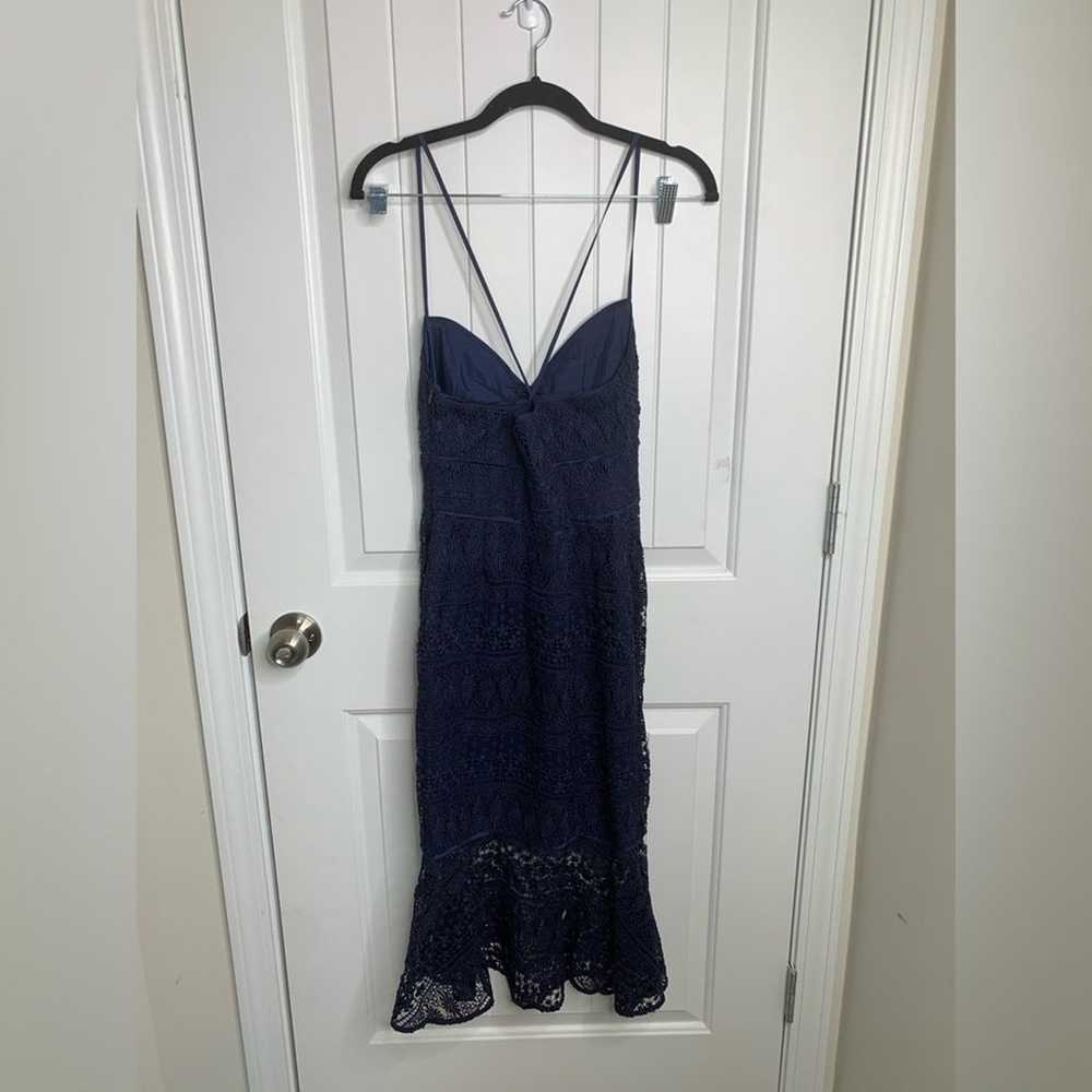 Likely Revolve navy blue lace crochet darby cockt… - image 4