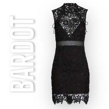 Bardot Black 4 Paris Lace Illusion Mock-neck Shea… - image 1